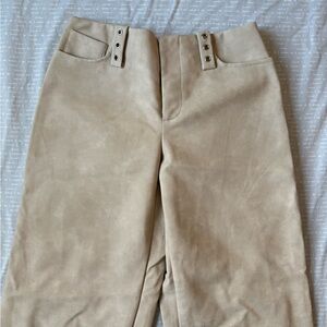 PrettyLittleThing Stone Washed Faux Leather Low Rise Wide-Leg Pants